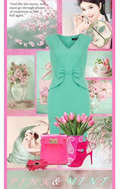 ♥ pink & mint ♥- Fashion set