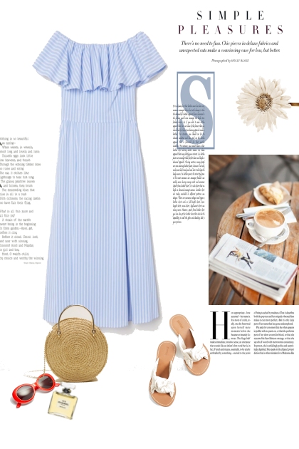 Blue dress- Модное сочетание