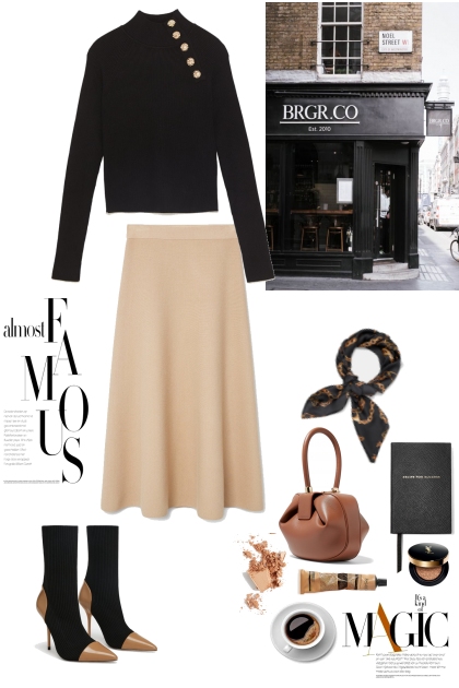 Camel & Black- Fashion set