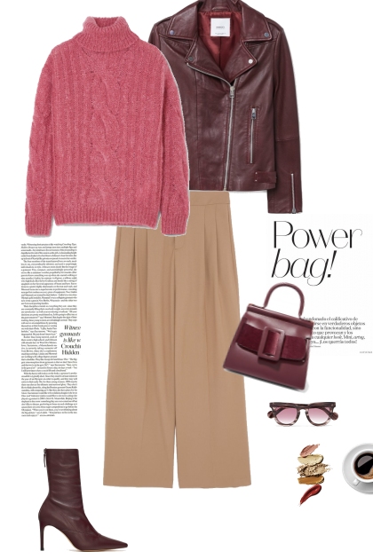 Burgundy & Camel No2- Fashion set