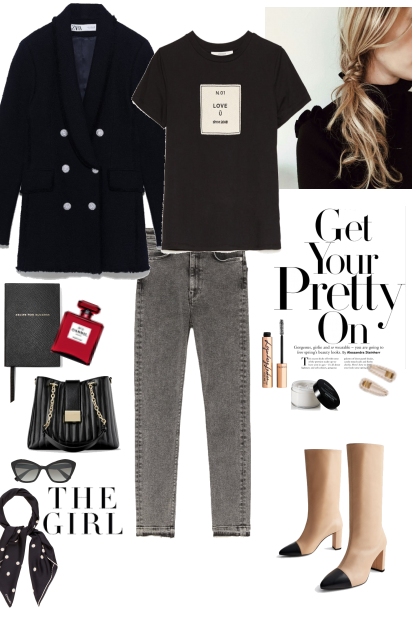 Chanel like tweed jacket- Modna kombinacija
