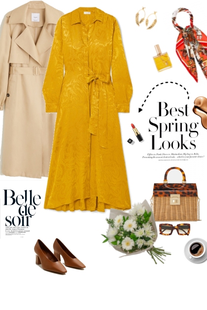 Yellow dress- Модное сочетание