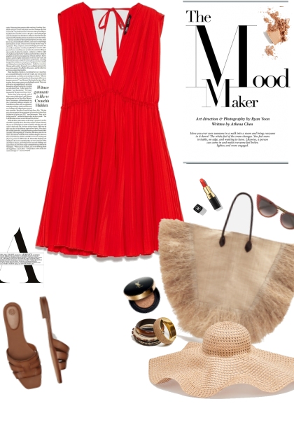 The red dress- Combinaciónde moda