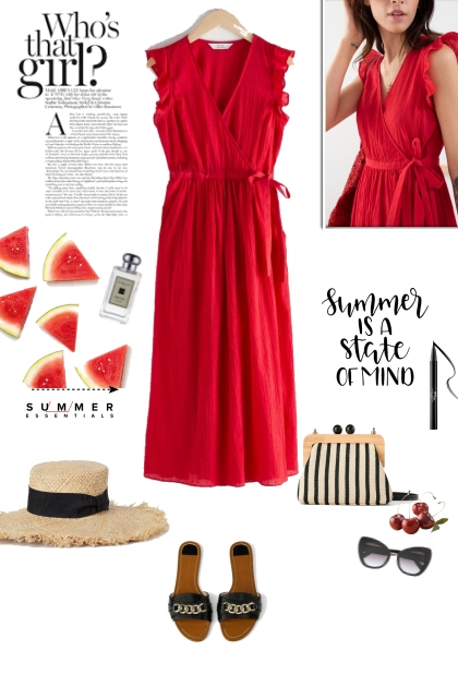 Lady in Red- Combinazione di moda