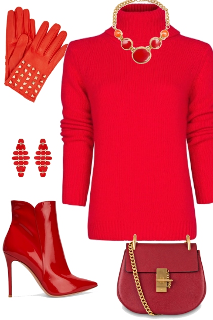 WINTER RED- Combinazione di moda