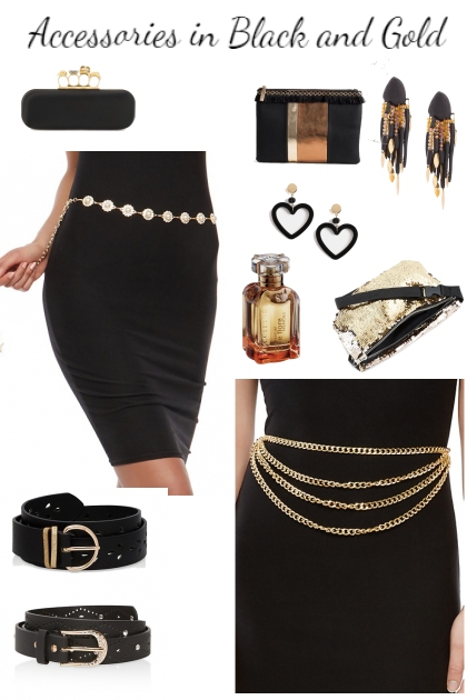 Accessories in Black and Gold- Modekombination