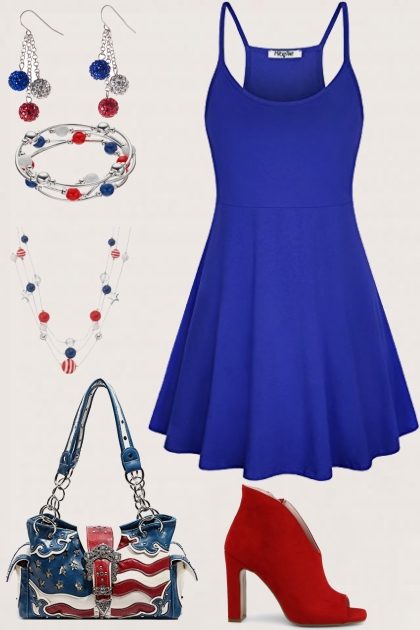 RED,WHITE ,BLUE AND SEXY - Fashion set