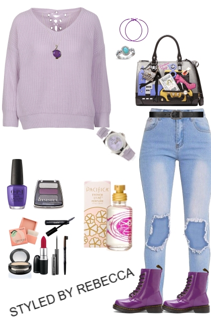 FALL PULL OVER IN LAVENDER - Modekombination