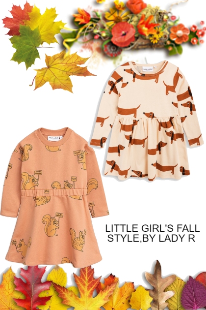LITTLE GIRLS FALL STYLE- Combinazione di moda