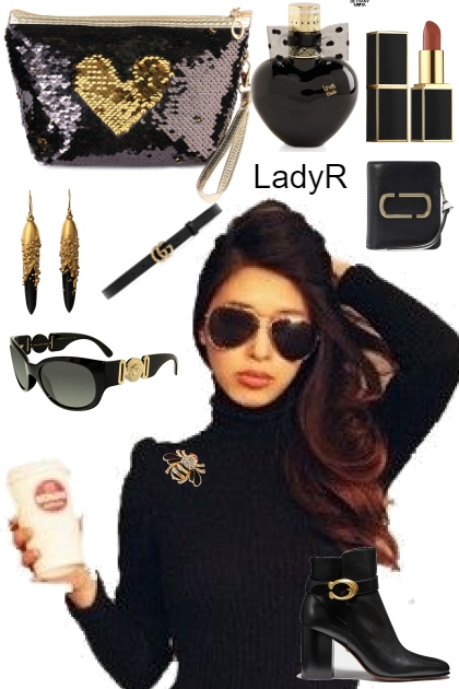 Fall Accessories in Black and Gold2- Fashion set