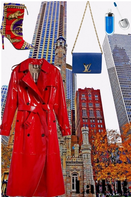 Red Trench Woman - Combinazione di moda