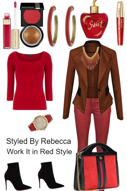 Wear Red to Work Day- Fashion set