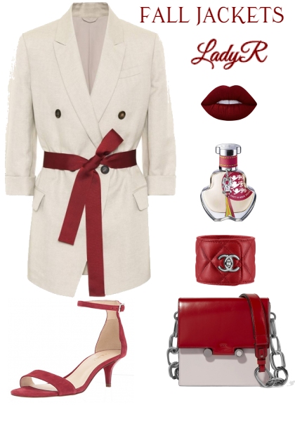 10/7 Fall Jackets Set 1 red and white - combinação de moda