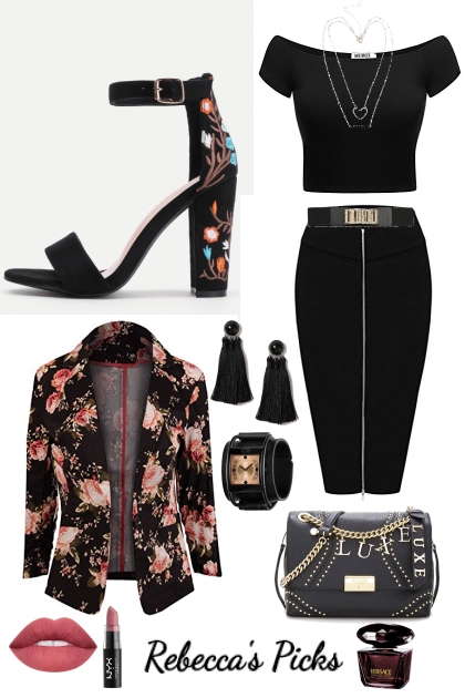 Floral Jackets For A Night With Friends- Fashion set