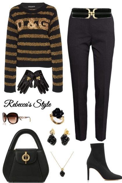 Black and Gold November- combinação de moda