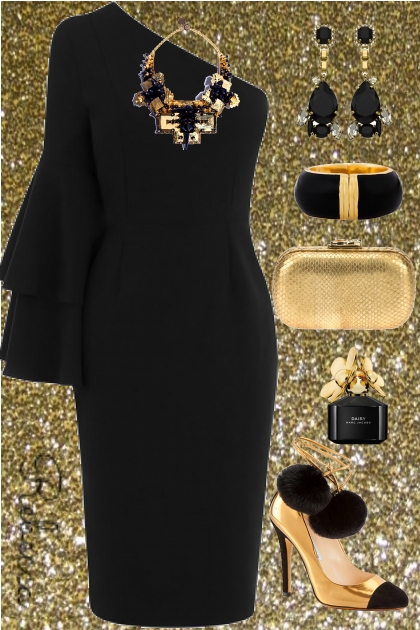 Black and Gold Again- Combinazione di moda