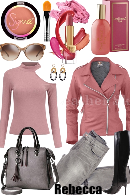 Pink with Grey- Combinaciónde moda