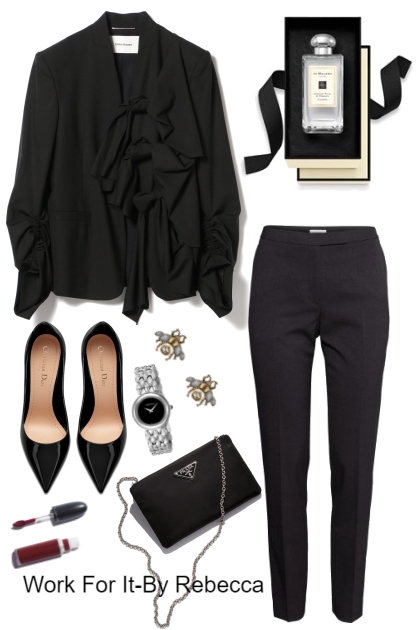 Tuesday Office In Black- Fashion set