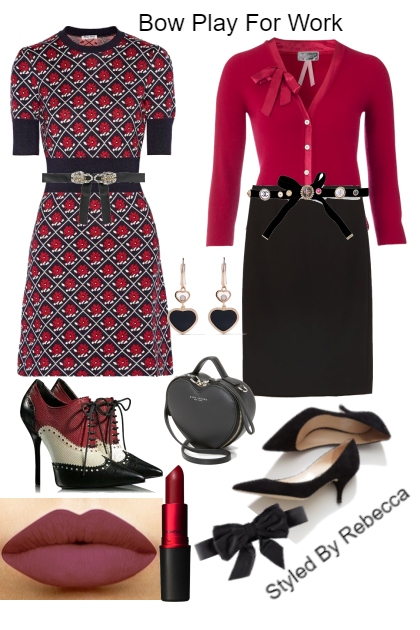 Bow Play For Work- Fashion set