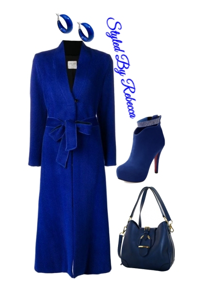 Blue Coat For Work 1/15- combinação de moda