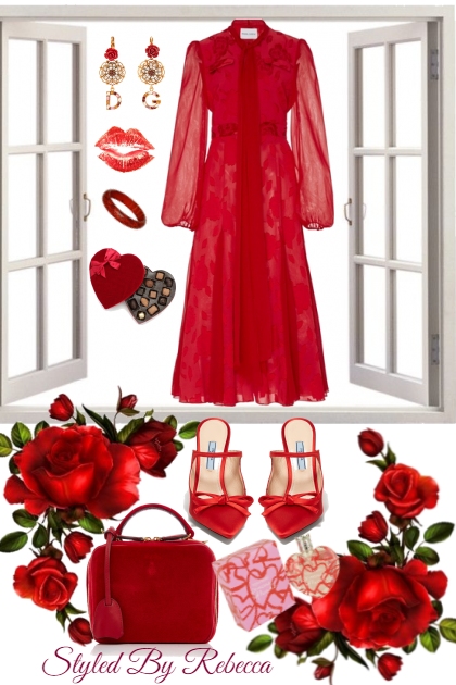 Valentines Day Style In Red- Fashion set