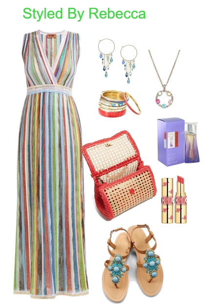 Rainbow Summer Dress - Fashion set