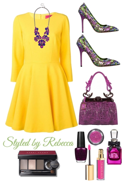 Spring Yellow Cute Dress2/25- combinação de moda