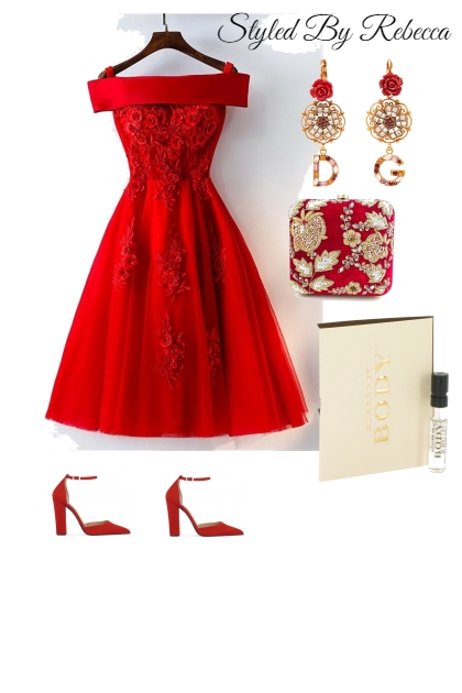 Prom Dress with Rose Style-3/6- Fashion set