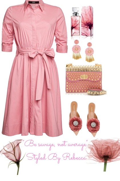 "Be savage in Pink , not average"- コーディネート