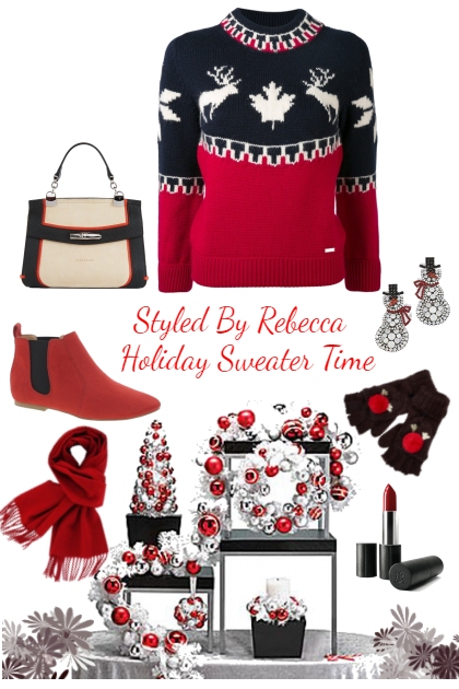 Holiday Sweater Time- Modna kombinacija
