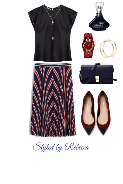 Work Skirts and Flats- Combinazione di moda