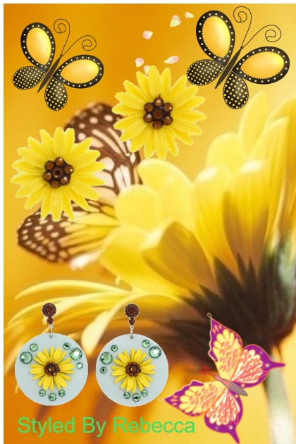 Flower Power Earrings- combinação de moda