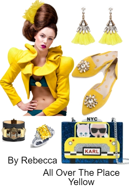 All Over The Place Yellow- combinação de moda