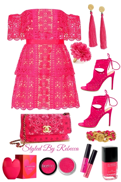 All out in pink- combinação de moda