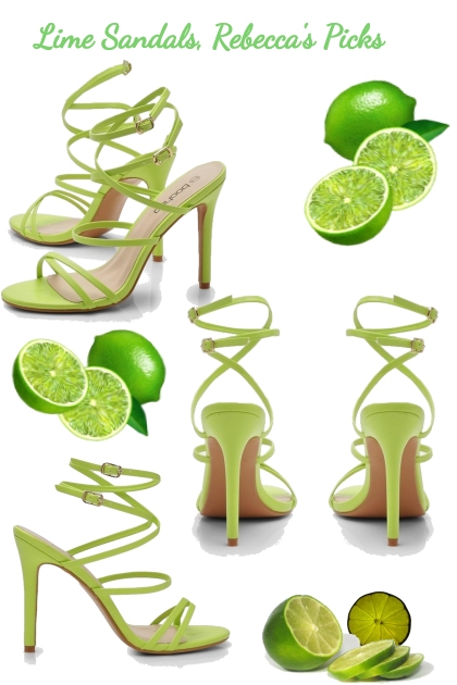 Lime Sandals- Combinazione di moda