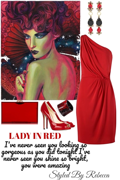 Lady In Red Inspired- Modna kombinacija