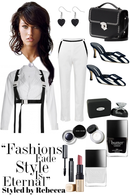 Black And White Hype Work Style- Modna kombinacija