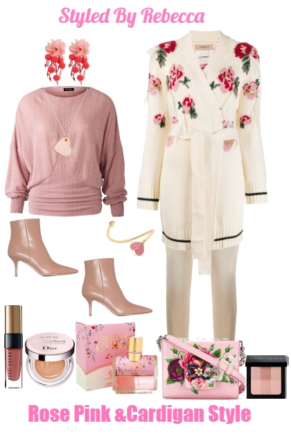 Rose Pink & Cardigan Style- Modna kombinacija