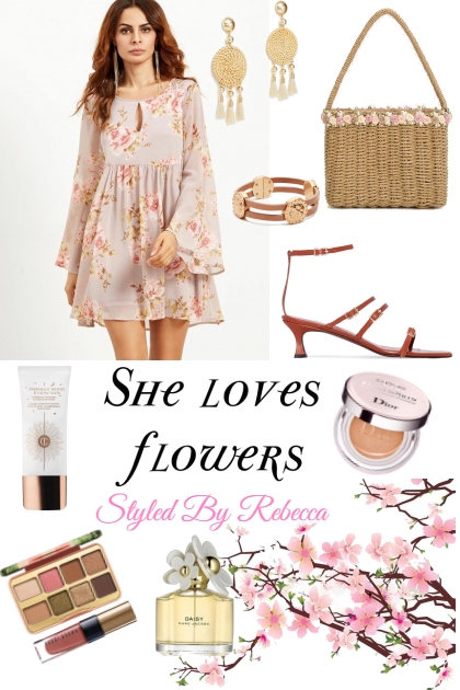 She Loves Flowers -Date Look- Combinaciónde moda