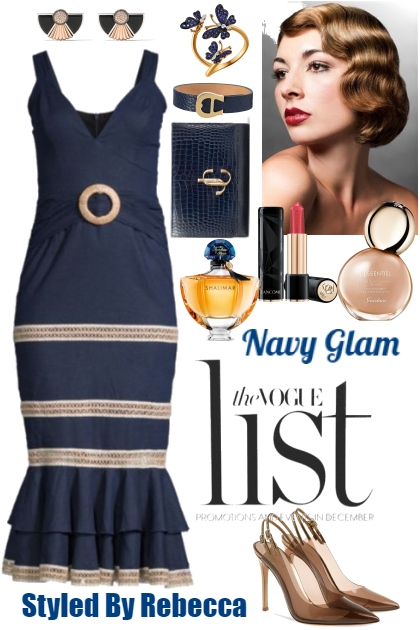 Navy Glam- Modna kombinacija