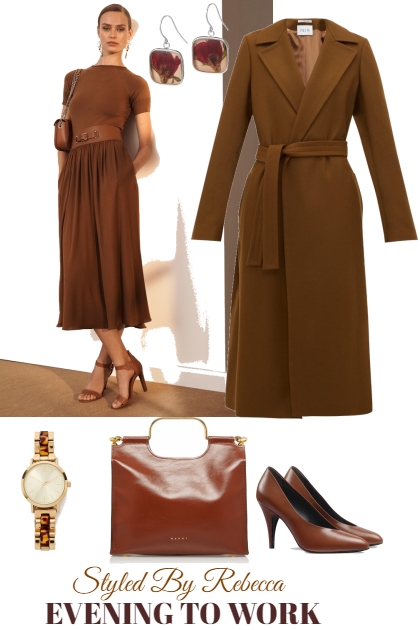 Love The BROWN Evening To Work - Fashion set