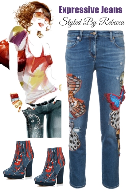 Expressive Jeans - Modna kombinacija
