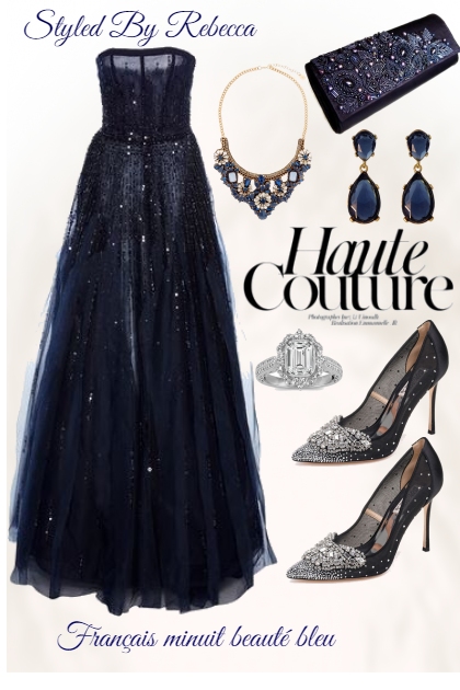 Français minuit beauté bleu- Fashion set