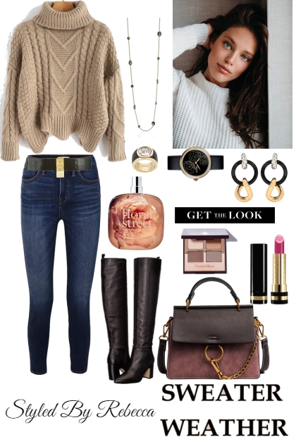 Sweater Weather and Boots- Fashion set