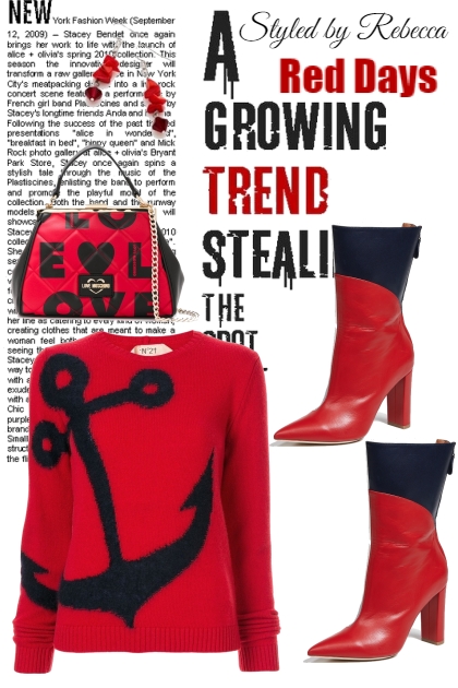 A Day For Red In the Cold- Combinazione di moda