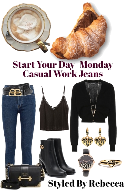 Start Your Day -Monday Casual Jeans- Modna kombinacija