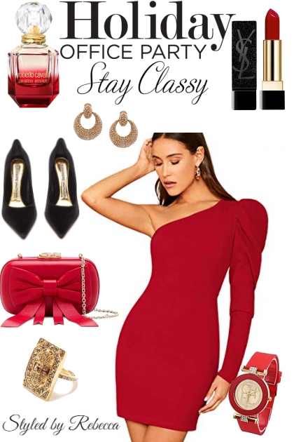 Holiday Red Party Dress-For A Classy Touch- Fashion set