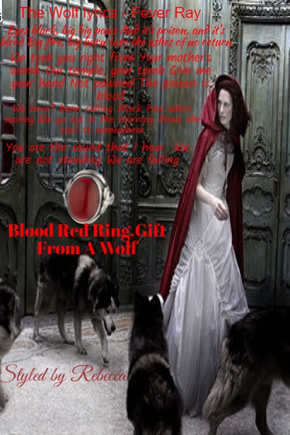Blood Red Ring ,Gift From A Wolf- Fashion set