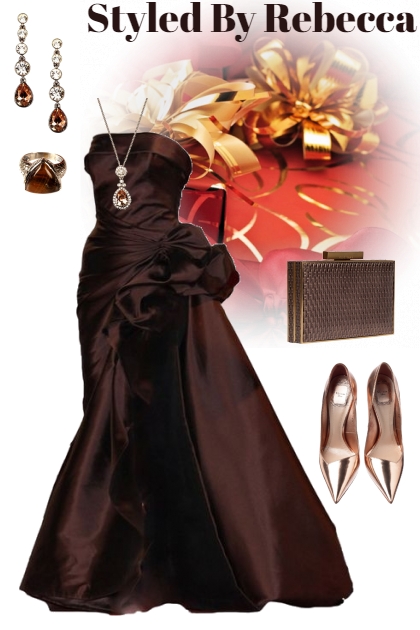 Holiday Gowns  -Rich Brownie - Fashion set