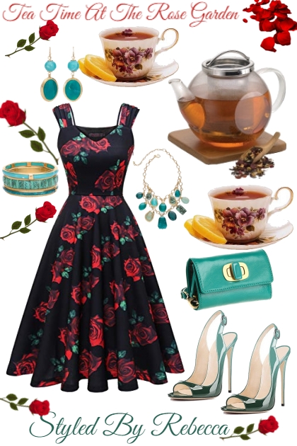 Tea time At The Rose Garden- Модное сочетание